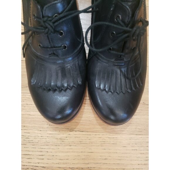 WOLVERINE 1000 Mile Shoes Oxford Kiltie US 7 B Black Samantha Fleet - Picture 3 of 9